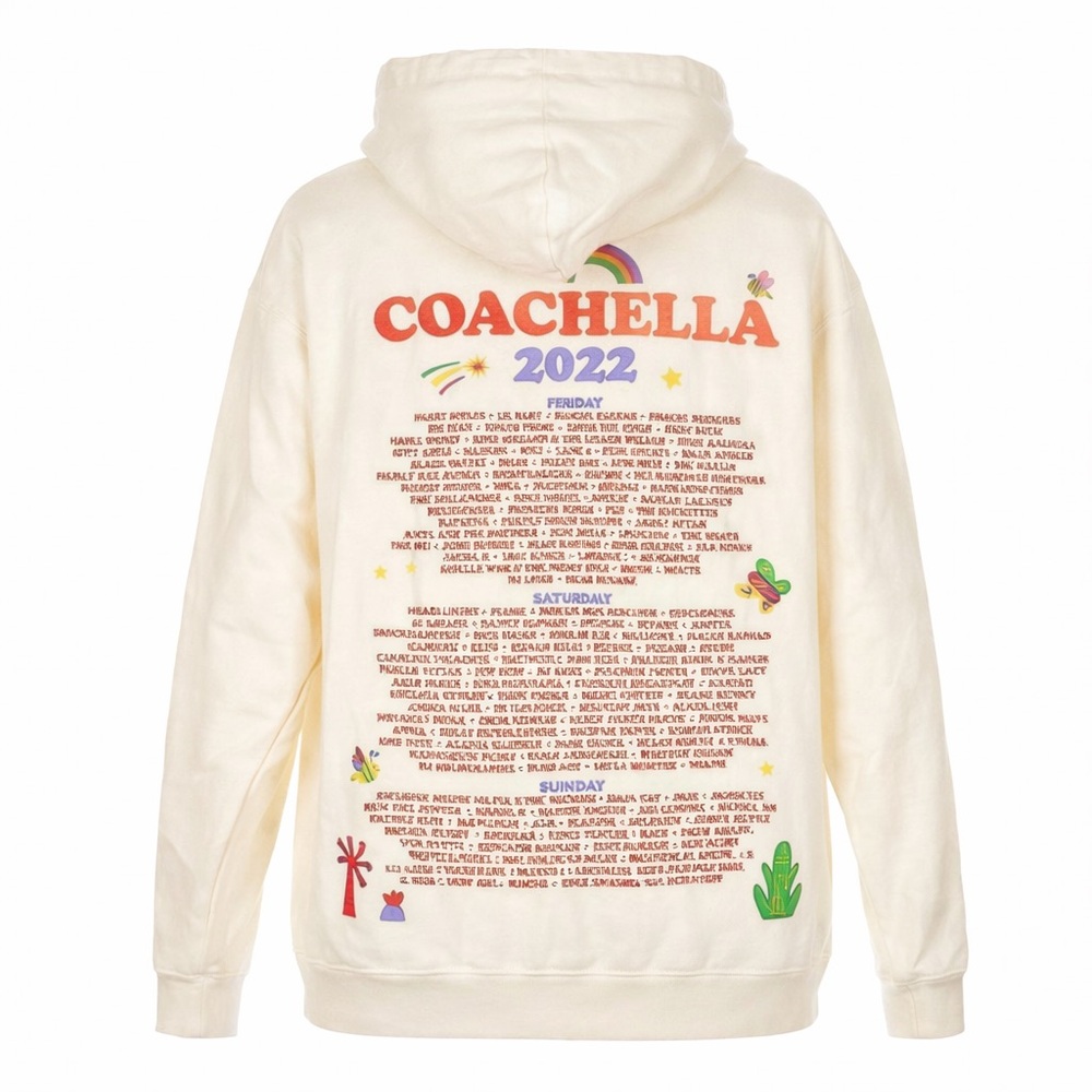 Coachella 2022 Festival Hoodie Sweatshirt Hooded Collectors Official Merchandise - Picture 2 of 9